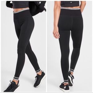 ATHLETA ANDES BLACK HIGH WAISTED SEAMLESS LEGGINGS